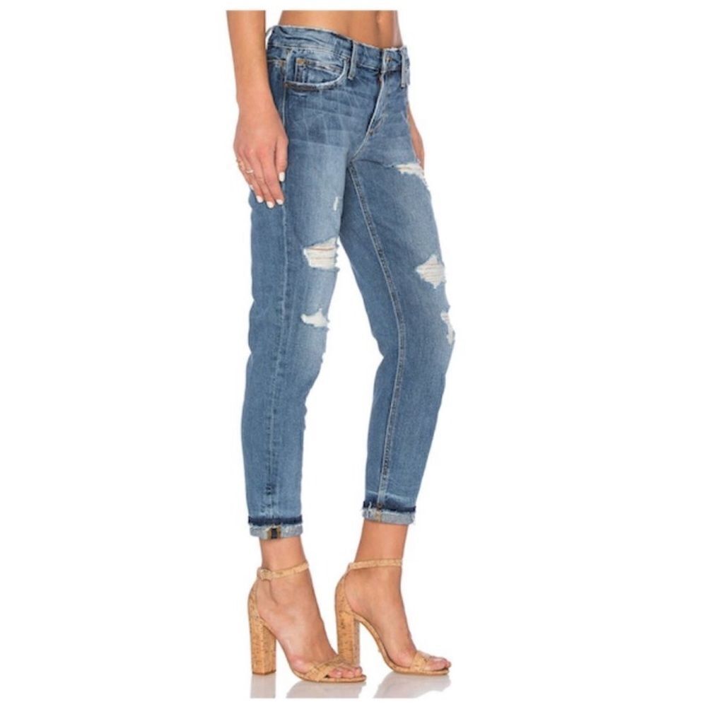 Joe's Jeans Slim Crop Distressed Raw Hem Mid-Rise | SZ 27